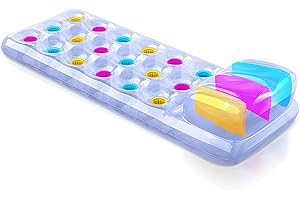 Gontence Colchoneta Hinchable Piscina - Colchoneta Piscina Adultos - Flotadores Piscina - Flotador Piscina Inflables para Piscina Colchoneta Playa - Hamaca Flotante