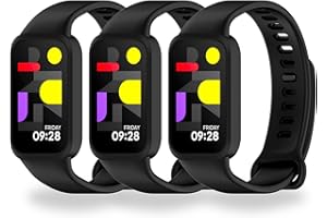 BABEJIA 3 Pezzi Cinturini Compatibili con Xiaomi Smart Band 9 Active e Redmi Band 3, Cinturino Morbidi e Sportivi, Traspiranti, Regolabili, A Sgancio Rapido, Stile Ufficiale