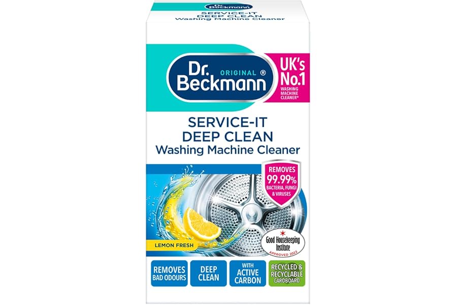 Dr. Beckmann Service-it Deep Clean Washing Machine Cleaner | Removes 99,99 % of bacteria and fungi and viruses | eliminates b
