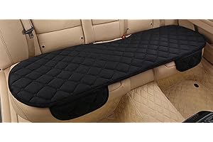 IXITON Protecteur Universel de Coussin de siège de Voiture en Flanelle, avec Fond antidérapant pour soulager la Pression des Hanches (Noir, 1pcs Coussin de siège-arrière)