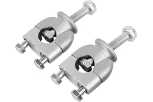 YOSOO HEALTH GEAR Réhausseurs de Guidon de Moto, 7/8" 22mm Argent Support de Guidon Montage Pince de Montage pour Moto ATV Support de Montage de Guidon, 1 Paire