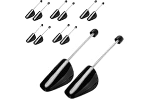 BBWELL Set da 6 Paia di Tendiscarpe in Plastica,Regolabile Adulto Scarpa Albero,Forme Scarpe Con Tensione Molla Bobina,Tendiscarpe Uomo Donna,Taglia variabile 38-47 per Scarpe Casual,Scarpe di Pelle