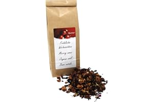 ‎QUERTEE Weihnachtstee Teegeschenk | Fröhliche Weihnachten | Merry xmas Tee | Joyeux noël | Buon natale - Tee zu Weihnachten - 100 g Teegeschenk
