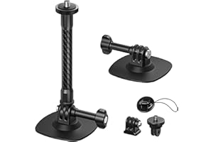 Maectech Supporto adesivo flessibile compatibile con Supporto casco per Insta360 X5/X4/X3/Ace Pro, per GoPro HERO Action Camera, Kit base per DJI Osmo Action e accessori per telecamere sportive.