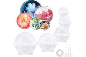 KLAIMBMO Stampo Sfera in Silicone per Resina - 5 Dimensioni, 3D Stampi per Resina Epossidica (A)