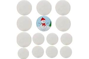 Stoepeoco 14 Stück Flache Steine zum Bemalen,7 runde 6,3cm und 7 runde 10cm Steine,Glatte Kieselsteine zum Bemalen,Flache Kieselsteine zum Basteln,handverlesene Naturstein