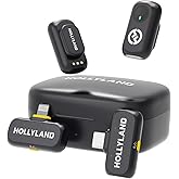 Hollyland Lark A1 Combo Kablosuz Mikrofon, iPhone 16/15/Android i&ccedil;in, Mini Manyetik Mikrofon, Ultra Hafif, G&uuml;r&uuml;lt&uuml; Engelleme,