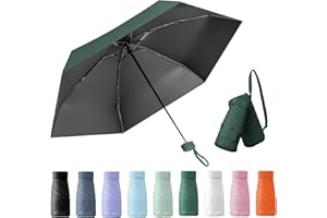 Wydexint Paraguas Plegable, Paraguas Proteccion Uv, Paraguas Portatil, Mini Paraguas, Viene Con Una Caja De Cápsulas, Impermeable y Resistente Al Viento, Adecuada Tanto
