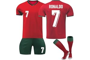 Umiquansome Football Kits for Kids 22/23 No.7 Football Jersey Kit for Kids and Aldult Football Kit Jersey Football Set Football Kit for Kids Shirt Shorts Sock Football Tracksuit for Mens and Boys