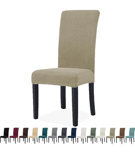 Easy Dort Housse De Chaise Lavable Extensible Amovible | Bordeaux | Protecteur De Chaise Élastique (Lot De 2 Housses) | Salle à Manger