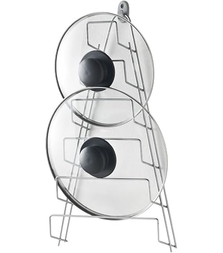 Organizer Da Parete Per Coperchi Pentole - 12 Ganci, ABS, Salva Spazio In Cucina, Facile Installazione