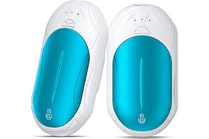 Scaldamani Elettrico 6000mAh, OUTJUT 2 Pezzi USB Diviso Scaldamani Ricaricabile, Calore con 3 Livelli per attività invernali all'aperto, 20 ore di riscaldamento, Regali di natale per familiari