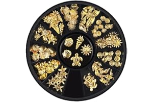 Kalttoy Nail Art 3D Métal Rivets Breloques Goujons Thème Océan Étoile Étoile Mer Coquillage Moule Remplissages Manucure Bricolage Décalcomanies Décor Nail Art