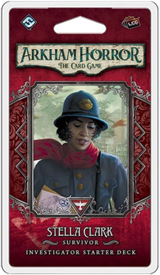 Fantasy Flight Games, Arkham Horror The Card Game: Investigator Starter Deck, Stella Clark Investigator, Juego de Cartas, a Partir de 14 años, de 1 a 4 Jugadores, de 60 a 120 Minutos de Tiempo de