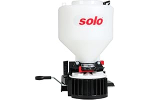 Solo 421 9 kg Capacité Épandeur Manuel avec Sangle réglable et Manuel à manivelle – Rouge