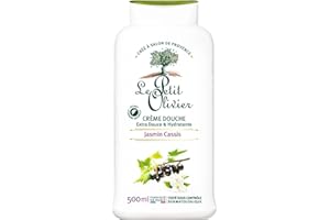 LE PETIT OLIVIER - Crème Douche Extra Douce & Hydratante - Jasmin Cassis - PH Neutre Pour La Peau - Sans Savon, Sans Colorant - Fabriqué En France - 500 ml
