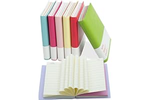 CIOUYAOS 6PCS Małe notatniki kieszonkowe, Super Mini przenośny notatnik pamiętnik, Imitation-Leather Cover Kolor Cute Smiley Memo Pads dla podróży schoo biura Gift (8x10cm, 100 arkuszy)