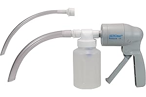 GENERISCH Aerosuc Rescue Handheld Suction Pump, Portable Manual Medical Suction Pump, Powerless Slime Extractor with 300 ml Container, 2 Suction Hoses, One-Handed Operation, up to 0.6 Bar/450 mmHg, >20 L/min