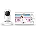 VTech LM808-1W Baby Monitor with Camera,300m Long Range, Auto Night Vision, Video Baby Monitor with 5" Screen, 2-Way Audio Talk, Temperature Sensor, Power Saving Mode, Lullabies,Wall-mountable Bracket