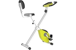 HOMCOM Vélo d'appartement pliable vélo de fitness vélo d'intérieur 8 niveaux de résistance magnétique avec dossier selle réglable écran LCD multifonction capteur fréquence cardiaque