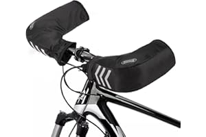 zerotop Vélo Guidon Mitaines Moto Guidon Gants Manchons de Vélo Guidon Coupe-Vent Guidon Mitaines Hiver Impeméable Réfléchissant Mitaines pour VTT Vélo Electrique Trottinette pour Hommes Femmes