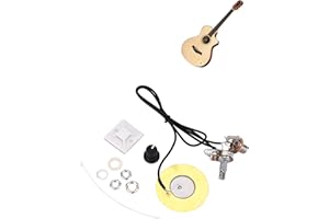 ZLXHDL Tonabnehmer für Akustikgitarre, 50 Mm Gitarren-Tonabnehmer-Montagesatz, Metall-Tonabnehmer, Piezo-Wandler, Vorverkabelter Verstärker-Tonabnehmer Für Gitarrenzubehör