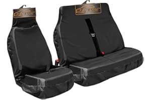 FSW HD2+1 Black Heavy Duty Waterproof Van Front Black Seat Covers 2+1 Black HD2+1BLACK Fits: Transit