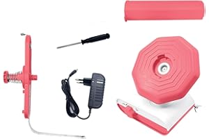 BestYiJo Enrollador de hilo eléctrico automático de gran capacidad 13oz hilo Winder Winder para ganchillo bobinado máquina (rosa)