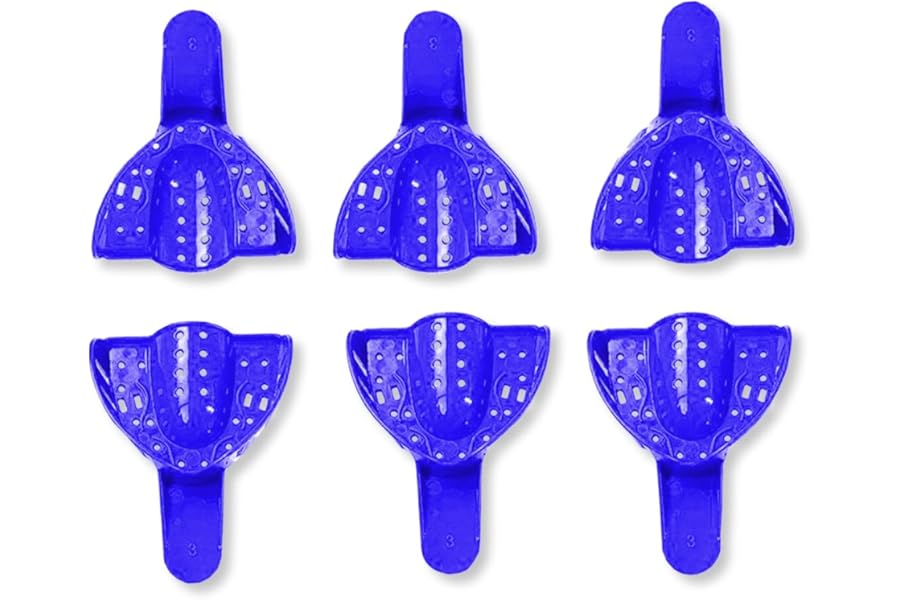 VSDent Dental Impression Trays - Pack of 12 Blue (Medium Upper # 3)