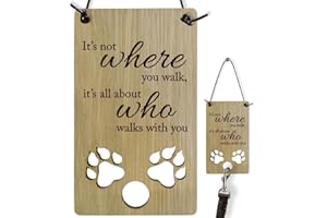 'GENERIC' Dog Pet Lead Holder Dog Walking Wall Hanger Plaque Holder for Dog Lead Wallnut Wooden Decorative Dog Themed Home Decor Accessories Gift for Dog Lovers #1550