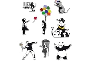 ‎RITTERPRINTZ Banksy Aufkleber Streetart Graffiti Vinyl Sticker Art Kunst Deko Wetterfest UV-Beständig (3D Rat)
