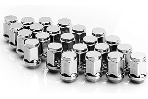 ZOFFI 1/2-20 Lug Nuts 23pcs - Compatible with 1987-2018 Jeep Wrangler JK, 2002-2012 Jeep Liberty, 1993-2010 Jeep Grand Cherokee Aftermarket Wheel - Chrome Closed End Solid Lug Nuts
