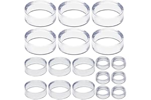 GORGECRAFT 3 Misura 18Pz Supporto per Sfere Anello Trasparente Supporto per Sfera in Acrilico Rotondo Display Piedistallo Cavalletto per Palline da Golf Tennis Collezioni di Biglie Palla da Baseball