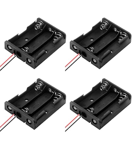 PNGKNYOCN Scatola Portaoggetti Per Batterie AA/AAA, Custodia Portatile Per 6 Batterie AA O 8 Batterie AAA (confezione Da 4 - Foto 6