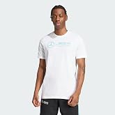 adidas Men's Mercedes - AMG Petronas Formula One Team DNA Graphic T-Shirt, WHITE/SEMIRU