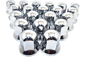 Easy Link Lot de 40 enjoliveurs chromés de 33 mm de long en plastique pour camion