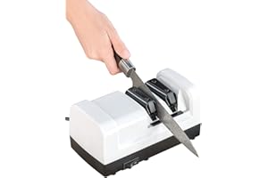 ‎ROSENSTEIN & SÖHNE Rosenstein & Söhne Messerschleifer: Elektrischer Profi-Diamant-Messerschärfer, Grob- und Feinschliff, 60 W (Profi Messerschleifer, Messer Schleifen, Schärfen elektrisch)