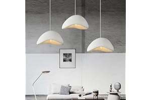 HEYUN Kreatywna Lampa Wisząca Wabi-sabi E27 Biały Żyrandol Z Polietylenu Nowoczesna Lampa Wisząca Na Stół Do Jadalni 3 Światła Oświetlenie Wewnętrzne Regulowana Dekoracja Domu(B2)