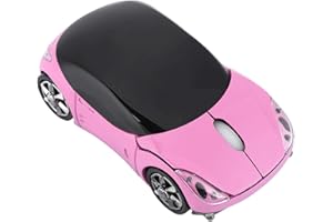 Joyzan Mouse Wireless, 2.4GHZ Mini Ricevitore USB Tracciamento Ottico 1600 DPI Ambidestro Compatibile PC Laptop da Gioco Ergonomici Forma Auto Gaming Notebook Sensore Preciso Silenzioso Senza Fili