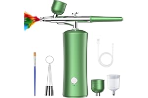 SOFOFUX Updated Airbrush Kit with Compressor, 52PSI Cordless Non-Clogging High-Pressure Air Brush Gun with 0.3mm Nozzle and Cleaning Brush Set for Graffiti Painting, Nail Art, Makeup, Cake Decor