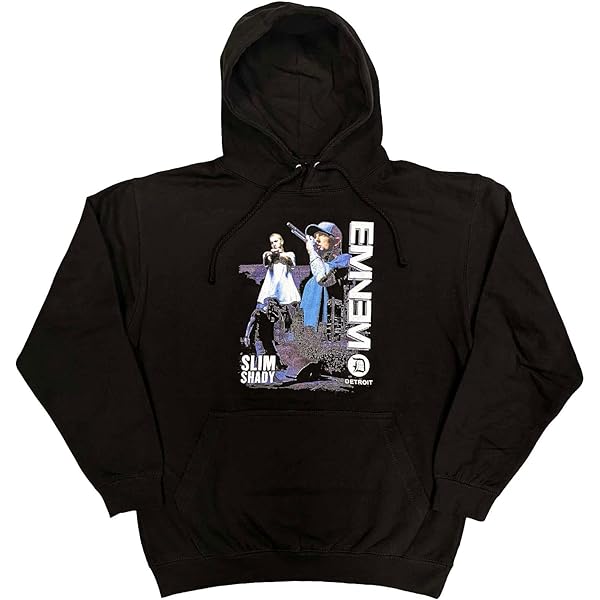 Felpa Unisex Whatever 100% Cotone, Cappuccio, Design Eminem