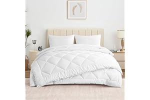 Aisbo Piumino Letto Piazza e Mezza 4 Stagioni 200x220, Set Piumone Estivo 150gsm 200x220 + Piumone Primaverile/Autunnale 300gsm 200x220, Bianco