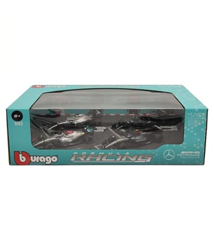 Bburago 15638136H Modellino Mercedes AMG Petronas F1 2019 #44 Lewis Hamilton - Scala 1:43, Metallo E Plastica