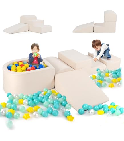 LIFEZEAL 7PCS Parcours Motricité Bébé En Mousse EPE Avec Housse En PU Module Motricite Bebe Avec Diverses Couleurs Aire De Jeux Educatif 18 Mois 77880799