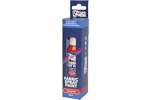 STIX2 Fabric Fashion Spray Paint Permanent Art & Craft T-Shirt Textiles Assorted Colours (Cherry Red)