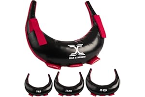 MAXSTRENGTH Max Strength - Bolsa búlgara de piel sintética para Suples Búlgara utilizada como bolsa de levantamiento de pesas, bolsa de fitness, bolsa de entrenamiento, bolsa de levantamiento, Judo, Crossfit, Grappling y bolsa de arena para hombres y mujeres