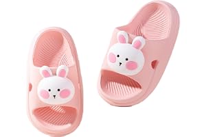 AioTio Sommarbadtofflor för barn och flickor, lätta, mjuka, halkfria sandaler med tecknat mönster, perfekta inomhus- och utomhusskor för pool, strand och badrum