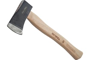 Faithfull Hatchet with FSC Hickory Shaft & Tempered Carbon Steel Head - Small Axe for Branch Trimming & Root Cutting – 567g (1.1/4lb)