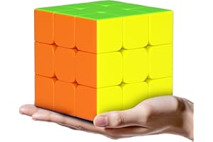 ROXENDA 3x3x3 (9 cm) Cubo Mágico Gigante - Cubo de Alto Rendimiento sin Pegatinas, Ideal para Públicos Diversos