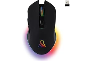 The G-Lab - Kult Helium Wireless - Mouse da gioco senza fili, mouse da gioco ricaricabile a 6400 Dpi, mouse da gioco retroilluminato a 7 colori, PC/Ps5/Xbox